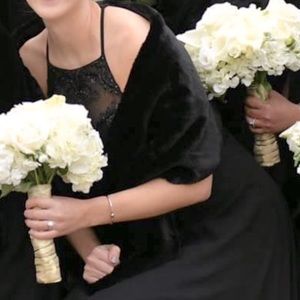 Black faux fur shall